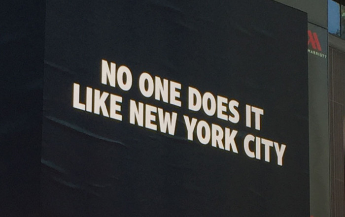 times square billboard: no one does it like new york city